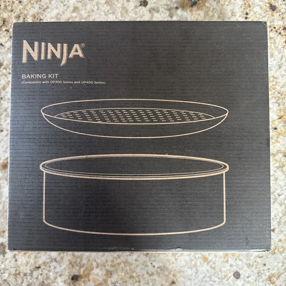 Ninja Foodi Bake Kit Circular Tin and Crisper Plate Works With OP300 & OP400